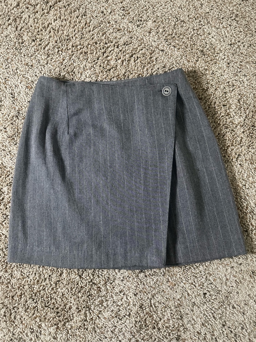 Grey Pinstripe Skirt